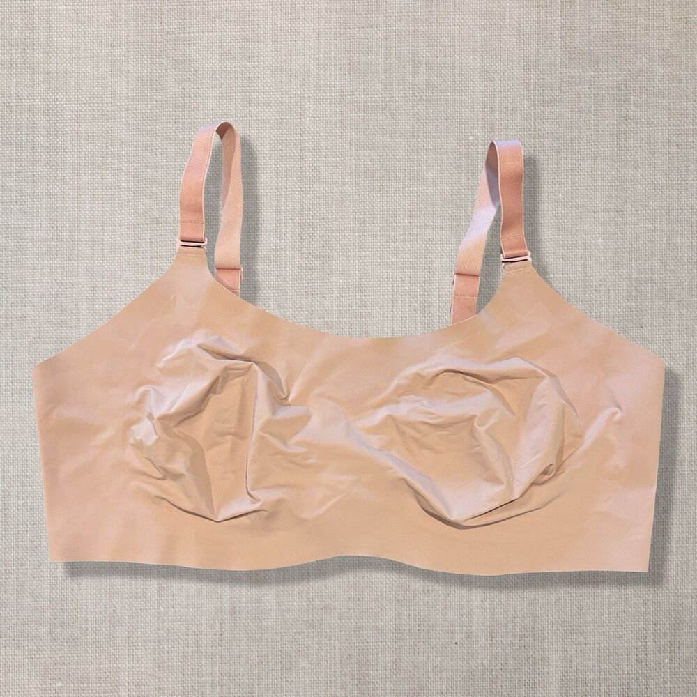 Knix Evolution Everyday Wireless Bra Rose Pink Beige Nude Size 8 XXL Seamless